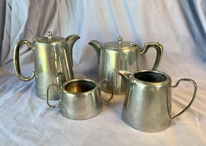 VINTAGE Stainless Steel Set 18-8 Hong Kong Coffee Pot/Creamer Pitcher/Sugar Bowl - Picture 1 of 9