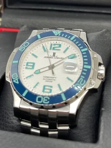Orologio Uomo Automatico Svizzero Jerome Lemars Chagall 45mm Bianco Quadrante Bianco - Foto 1 di 11