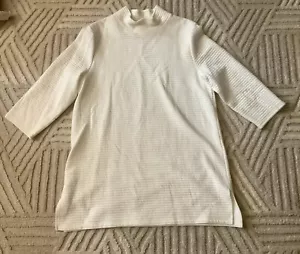 Chico’s size 2 Ivory Ribbed Tunic - Picture 1 of 8