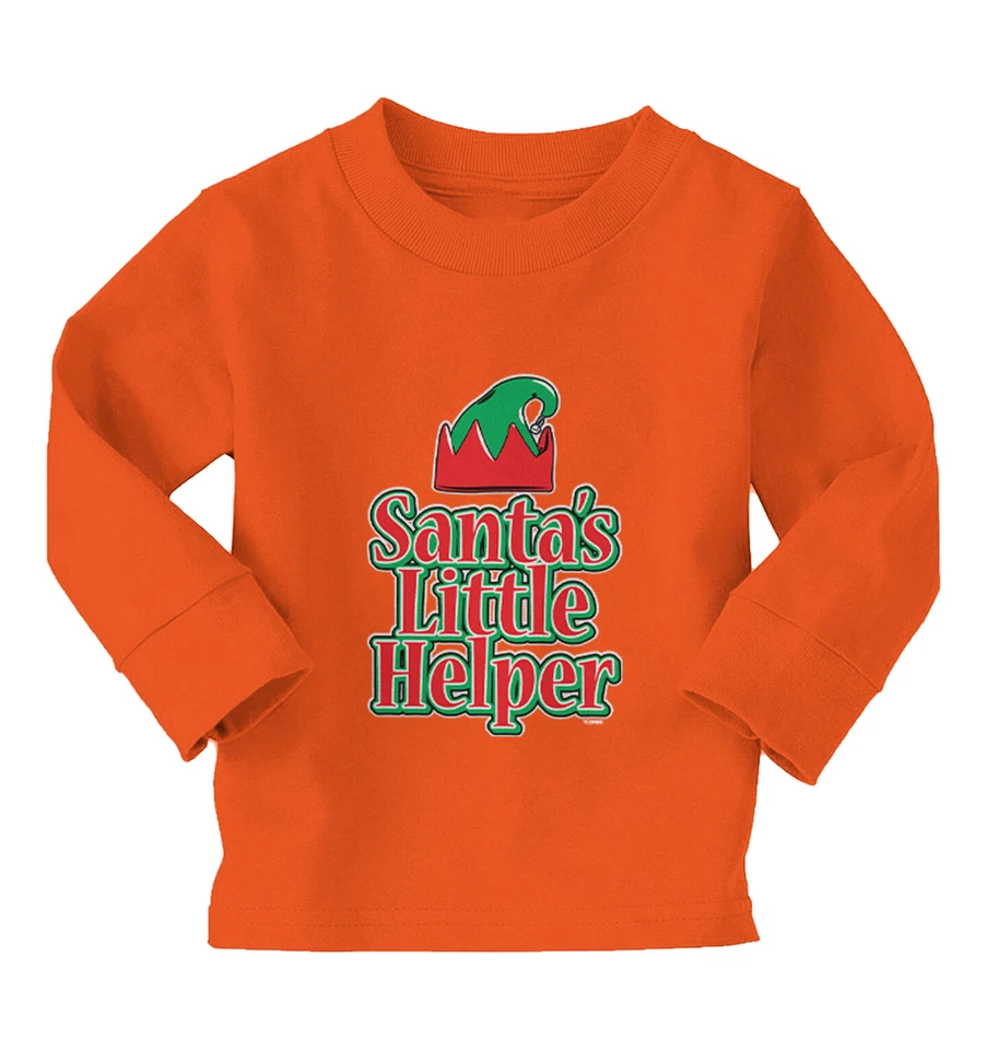 Camiseta infantil Santa's Little Helper - Natal elfo Papai Noel feriado - Imagem 1 de 1