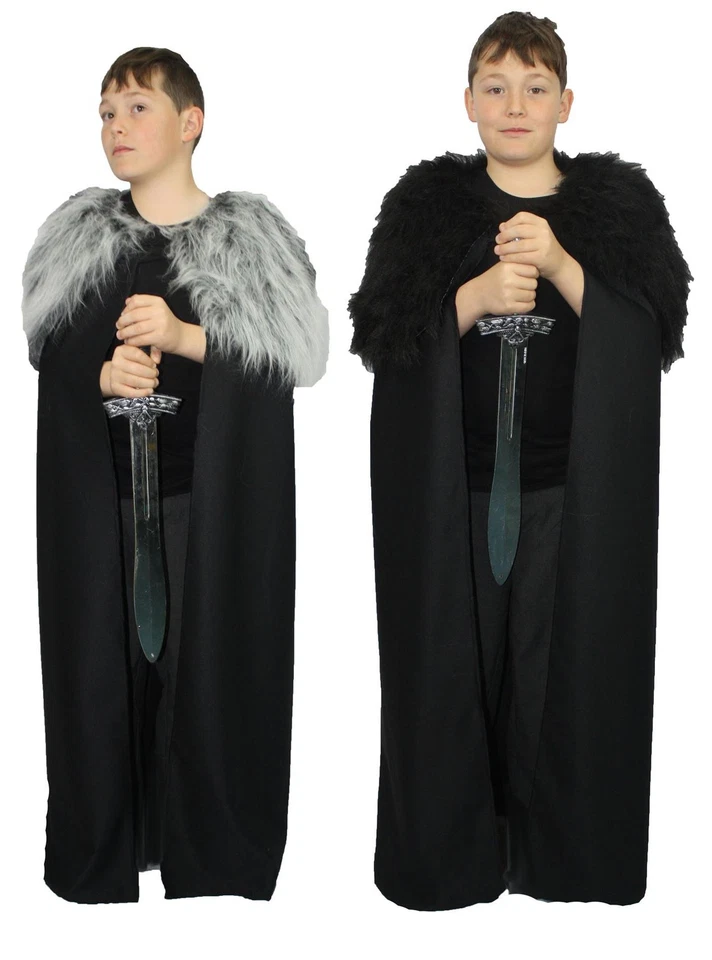 Niños Medieval Vikingo LARP Fantasía Capa Halloween Elegante Vestido Disfraz Accesorio Foto 1 de 1
