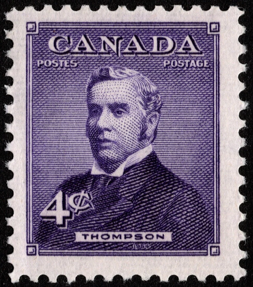 Canada - 1954 - 4 Cents Violet Sir John Sparrow David Thompson Issue # 349 Mint - Image 1 of 1