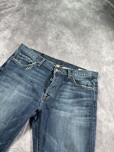 Lucky Brand Jeans Mens 36x32 Slim Bootleg Blue Button Fly