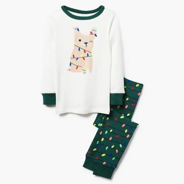NWT Gymboree Christmas Boys Gymmies Dog Lights Pajama Set Holiday - Image 1 of 1