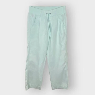 Athleta Womens Linen Reverie Pants | 2P | Mint Drawstring | Coastal Beachy - Image 1 of 4