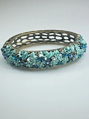 Pulsera Flor Estrás Azul y Turquesa Multicolor Foto 1 de 4