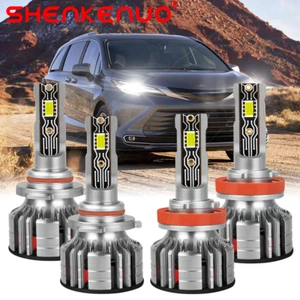 For Toyota Sienna 2011-2020 4x LED Headlight Bulbs 9005 High + H11 Low Beam Kits - Picture 1 of 14