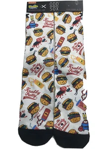 Nickelodeon Krabby Patty ODD Sox Crew Socks -brand New-size 6-13. - Picture 1 of 8