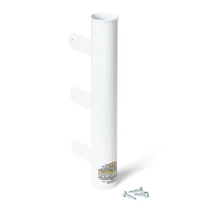 WHITE RAMP MOUNT-22 w/ 1.875" diameter fits 22' FT flag pole or any 1.83" base - Picture 1 of 3