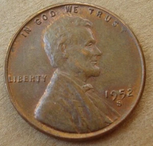 Uncirculated 1952-S San Francisco Mint Copper Lincoln Wheat Cent Penny - Picture 1 of 9