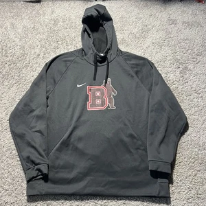 Nike Brown University Bears Football Hoodie XXL Gray Mens Fleece Dri Fit Issued - Picture 1 of 7