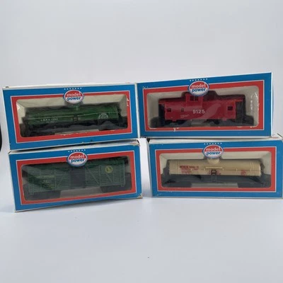 Model Power HO Caboose Freight Cars Cattle Tank Citi Service Michigan Alkali Vtg - Image 1 of 4