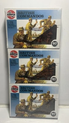 🪖 Airfix 1/72 Comandos Británicos - 3x Kits Sellados 🇬🇧 01732 - 40 Figuras Cada uno Foto 1 de 4
