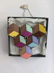 Geometric Cubes Tatty Devine Necklace, Excellent Condition, Never Been Used, - Picture 1 of 6