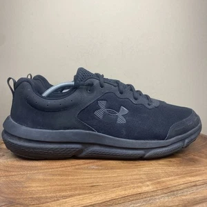 Under Armour Charged Assert 10 Triple Black Mens Size 14 4E Extra Wide Shoes - Imagen 1 de 10