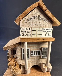 Vintage Handmade "Country Products" rustic/primitive white washed store - Picture 1 of 11