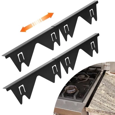 2Pack Stainless Steel Stove Gap Covers, Upgraded Oven Side Gap Filler. Heat- - Image 1 of 4