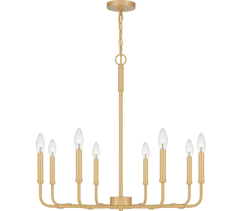 Quoizel ABR5028AB Abner Pendant, 8-Light 480 Total Watts, Aged Brass - Image 1 of 1