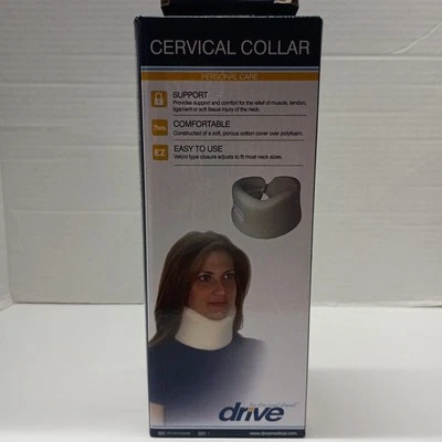 Collar cervical Drive Medical blanco soporte cómodo nuevo talla única para la mayoría Foto 1 de 4