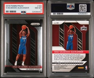 2018-19 Panini Prizm Shai Gilgeous-Alexander #184 Rookie RC PSA 8 OKC Thunder - Bild 1 von 3