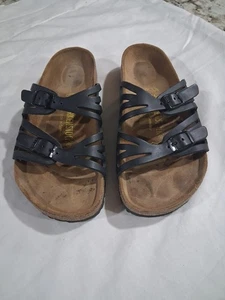 Birkenstock Granada Black Soft Footbed Oiled Leather Sandal EU 36 - Picture 1 of 9