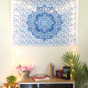 Mandala Wandbehang Wandteppich Indisch Böhmisch Baumwolle Poster Wohndeko Aufhängen - Bild 1 von 8