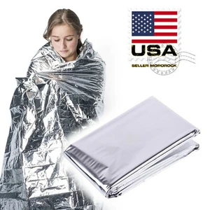 Emergency Blanket Shelter Signal Thermal Survival Safety Insulating Mylar Heat - Picture 1 of 9