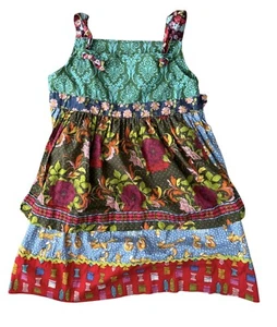 Matilda Jane Paint By Numbers Floral Apron Dress Fox Animal Girl's 8 - Picture 1 of 6