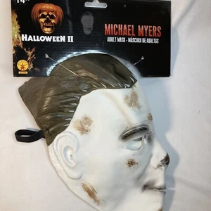 Halloween II Movie MICHAEL MYERS Face Mask Horror Adult Soft Plastic NEW - Picture 1 of 12