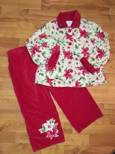 B. Lulu Girls Sz. 6 Christmas Holiday Pant & Top Set - Picture 1 of 11
