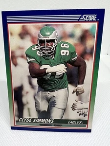 1990 Score Clyde Simmons #106 Philadelphia Eagles - Picture 1 of 2
