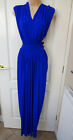 Gorgeous Couture Cobalt Blue Long Party Cocktail Dress Size 8 10