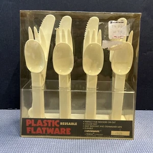 Vintage Irvinware Modernist 12 Piece Reusable Hard Plastic Flatware Picnic - Picture 1 of 6