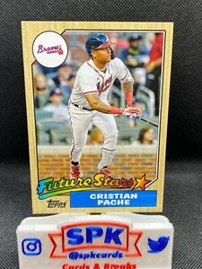 CRISTIAN PACHE 2022 Topps Series 1 OVERSIZED 1987 BOX TOPPER BRAVES - Picture 1 of 1