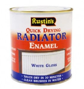 250ml Rustins Radiator Enamel Paint Quick Dry Stays White - Gloss - Picture 1 of 1