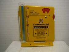 1950's NOS SOUTHWESTERN BELL TELEPHONE WARNING UNDERGROUND CABLE SIGN/RAIN GUAGE