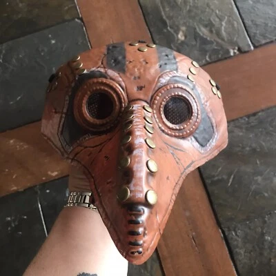 Máscara de pájaro Plague Doctor nariz larga pico disfraces Steampunk Halloween disfraz accesorios Foto 1 de 4