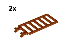 2x Bar 7 x 3 with Double Clips (Ladder) Part 6020 Building (Bookshop) - NEW - Picture 1 of 3