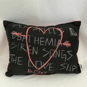 Roxy Heart Pillow Sea Spells Boathemia Siren Songs Love Slip Black Gray Pink - Picture 1 of 4