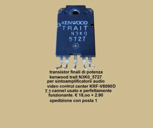 KENWOOD TRANSISTOR TRAIT N3K0-KENWOOD 7.1 CANNEL - KRF-V8090D VEDI FOTO - Foto 1 di 1