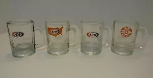 Lotto di 4 diverse *A&W Root Beer* mini tazze in vetro - alte 3 1/4" - Foto 1 di 18