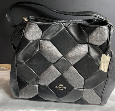 COACH 36519 Edie 31 Patchwork Suede Leather w/ Dust Cover - Image 1 of 4