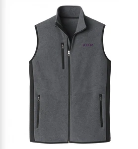 Neu mit Etikett SELTEN 100 % authentisch KKR Private Equity Fleece-Steppweste/Weste grau M - Bild 1 von 2