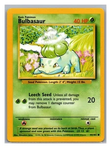 Bulbasaur 044/102 - Pokémon Base Set Regular Excellent Condition - Picture 1 of 2