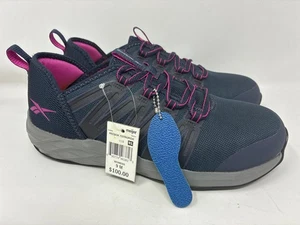 Reebok Work Damen Astroride Stahlkappe statisch dunkelmarine und lila - 9 Medium - Bild 1 von 5