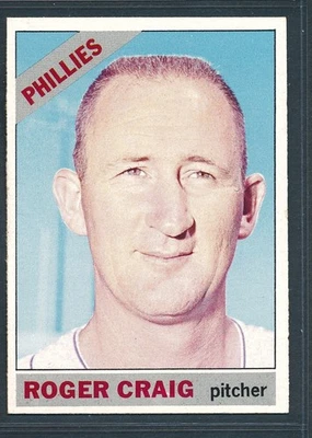 1966 Topps #543 Roger Craig High # SP, Philadelphia Phillies ~ EX-MT Foto 1 de 2