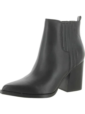 Botas de salto MARC FISHING femininas pretas goring matter biqueira pontiaguda salto bloco 10 M - Imagem 1 de 3