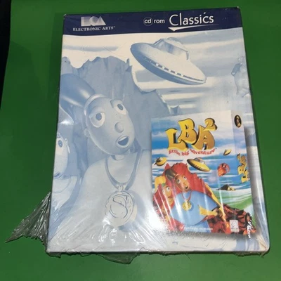 Little Big Adventure 2 Vintage PC CD-ROM Big Box partially sealed damaged box  - Image 1 of 4