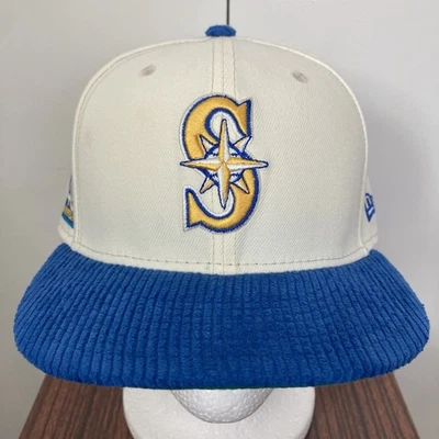 NEW ERA 59FIFTY SEATTLE MARINERS BASEBALL CAP HAT 40TH ANNIVERSARY 2017 MLB 7.5 - Image 1 of 4