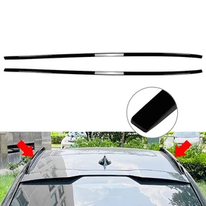 2x Dachgepäckträger-Seitenschienen für BMW X6 G06 2019–2025 Schwarz glänzend - Picture 1 of 8